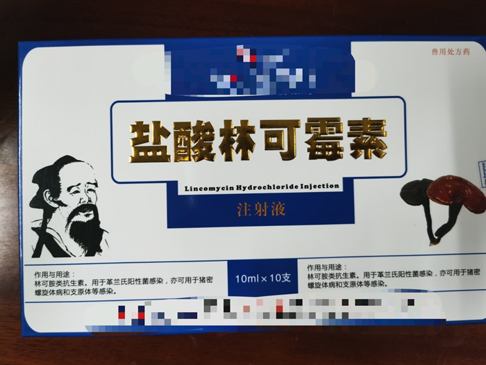 鹽酸林可霉素注射液--用于革蘭氏陽(yáng)性菌，豬密螺旋體病和支原體等