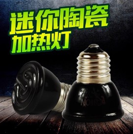 迷你陶瓷加熱燈爬蟲(chóng)鬃獅夜燈保溫?zé)絷扆斚潋狎骘曫B(yǎng)箱爬寵箱加熱器
